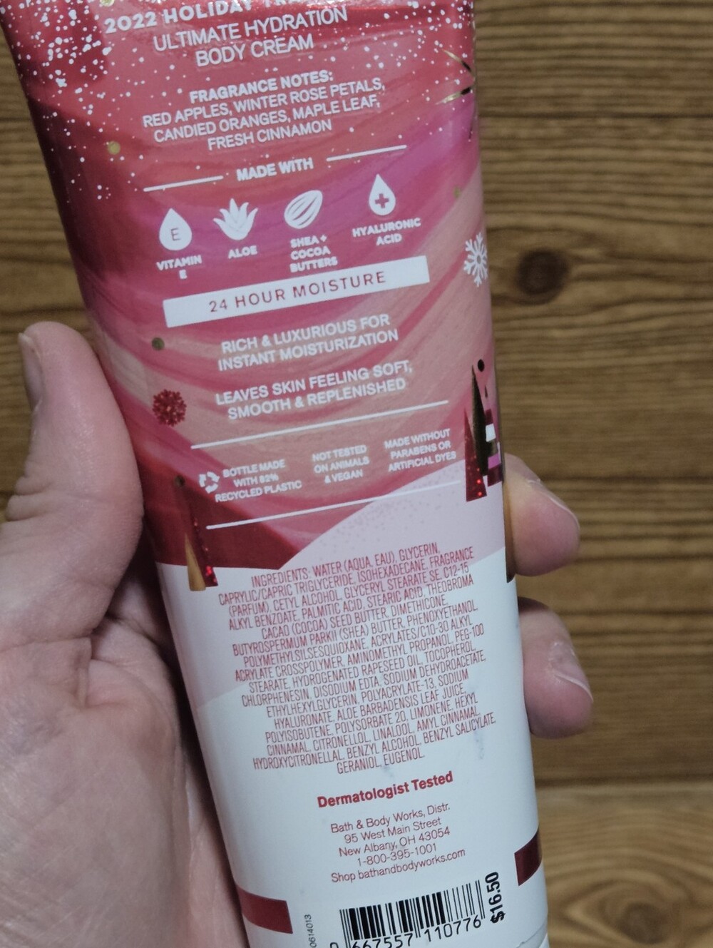 Bath And Body Works Winder Candy Apple 8oz Body Cream - Picture 4 of 4